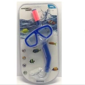 Bestway Dive 2 Piece Mask and Snorkel Hydro Swim Set Kids Ages 3+ Unisex Blue